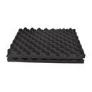 Black Egg-Crate Wall Panel Set 30 x 30 x 3 cm - 20 Pieces-2