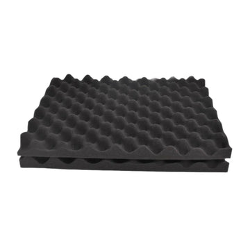 Black Egg-Crate Wall Panel Set 30 x 30 x 3 cm - 20 Pieces - 0