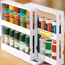Rotating Spice Rack Kitchen Organizer Food Storage Rack Spice Organizer Stand-4