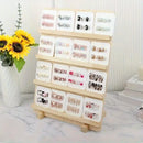 Wooden Earrings Display Rack Multi Tier Jewelry Stand Organizer Earrings Holder - 3-Tier-7