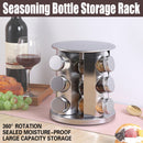 Stainless Steel Rotating Spice Rack Organizer Kitchen Seasoning Jar Holder Use-1