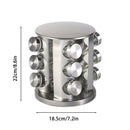 Stainless Steel Rotating Spice Rack Organizer Kitchen Seasoning Jar Holder Use-3