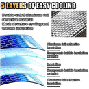 1-Piece Blue 145 x 69 cm Folding Windscreen Sunshade-8