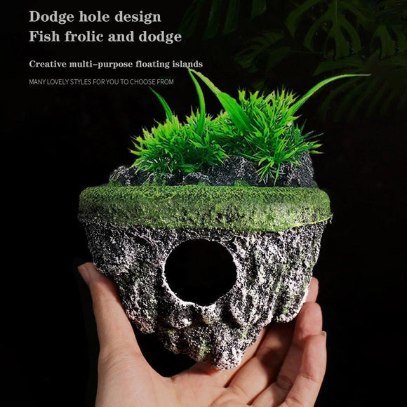 Fish Tank Aquascape Hoverstone Decoration Natural Rock Landscaping for Aquarium - L