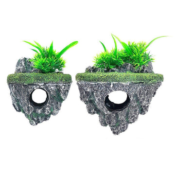 Fish Tank Aquascape Hoverstone Decoration Natural Rock Landscaping for Aquarium - L - 0