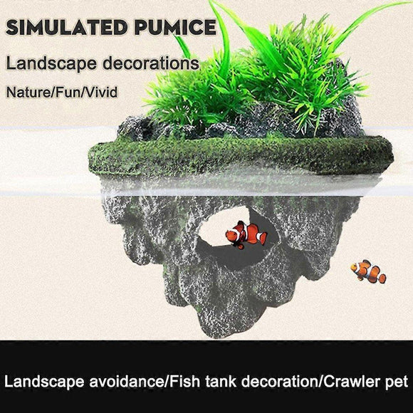 Fish Tank Aquascape Hoverstone Decoration Natural Rock Landscaping for Aquarium - L