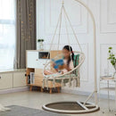 Beige Hanging Chair with Tassels and Two Rings - 1 Piece-10