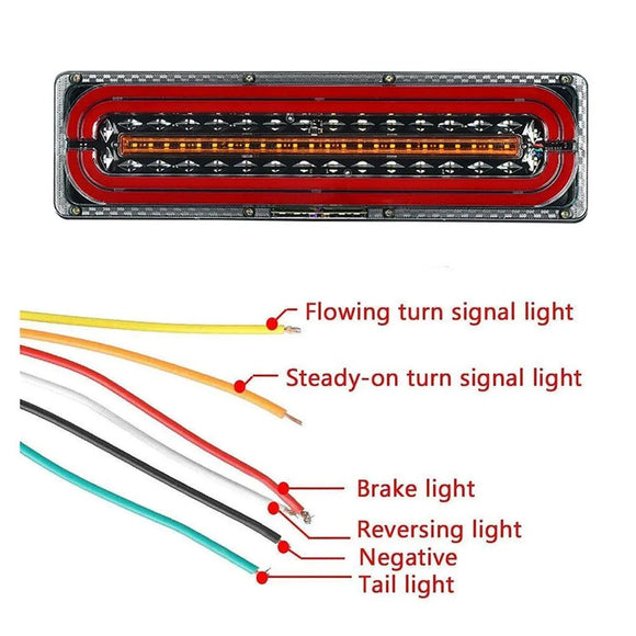 Truck Trailer LED Tail Light Sequential Turn Signal Lamp for RV Decoration