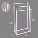3 Tier Metal Towel Rack Freestanding 3 Bars Drying Shelf Holder Stand Organizer-3