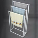 3 Tier Metal Towel Rack Freestanding 3 Bars Drying Shelf Holder Stand Organizer-9