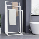 3 Tier Metal Towel Rack Freestanding 3 Bars Drying Shelf Holder Stand Organizer-10