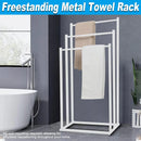 3 Tier Metal Towel Rack Freestanding 3 Bars Drying Shelf Holder Stand Organizer-13