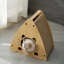1-Piece Triangular Cat Scratcher and Hideaway-10