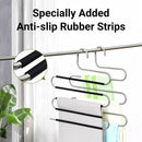 Clothes Hanger 4pcs S Shape Non Slip Multi Layer Trousers Rack Closet Organiser-5