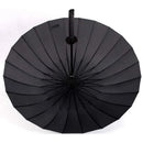 1-Piece Black 24-Rib Sword-Handle Straight Umbrella-12