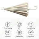 Large 16 Bone Automatic Umbrella Unisex Long Handle Dual Use Rain Sun Umbrella - Green-7
