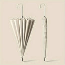 Large 16 Bone Automatic Umbrella Unisex Long Handle Dual Use Rain Sun Umbrella - White-14