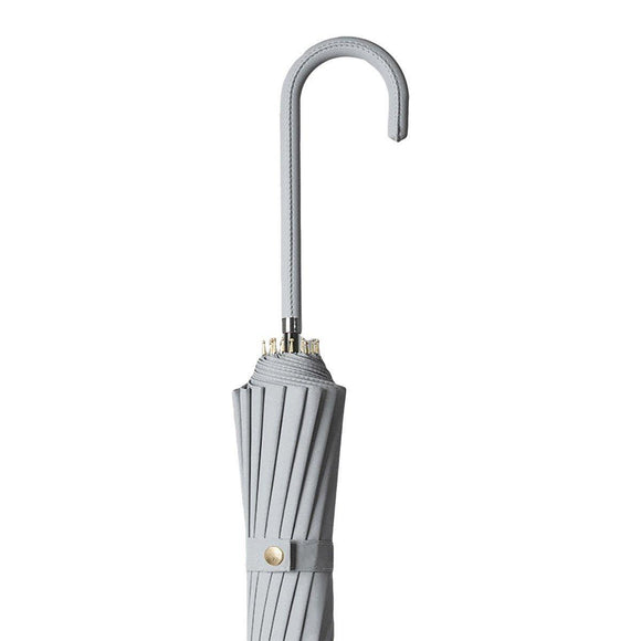 Large 16 Bone Automatic Umbrella Unisex Long Handle Dual Use Rain Sun Umbrella - White