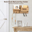 Wooden Wall Mounted Key Holder Storage Rack Door Hook Hanger Coat Rack Organizer-5