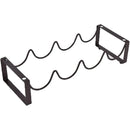 Iron Wine Rack Bottle Holder Metal Display Stand Tabletop Decorative Storage - Brown-1