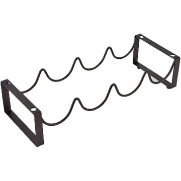 Iron Wine Rack Bottle Holder Metal Display Stand Tabletop Decorative Storage - Brown