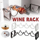 Iron Wine Rack Bottle Holder Metal Display Stand Tabletop Decorative Storage - Brown-2