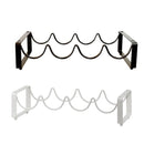 Iron Wine Rack Bottle Holder Metal Display Stand Tabletop Decorative Storage - Brown-3