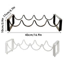 Iron Wine Rack Bottle Holder Metal Display Stand Tabletop Decorative Storage - Brown-4