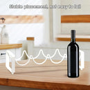 Iron Wine Rack Bottle Holder Metal Display Stand Tabletop Decorative Storage - Brown-5