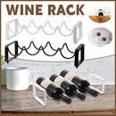 Iron Wine Rack Bottle Holder Metal Display Stand Tabletop Decorative Storage - Brown-14