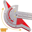 Woodworking Edge Ruler Protractor Angle Measuring Tool Carpenter - 15 inch-6