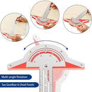 Woodworking Edge Ruler Protractor Angle Measuring Tool Carpenter - 15 inch-7