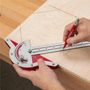 Woodworking Edge Ruler Protractor Angle Measuring Tool Carpenter - 15 inch-9