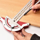 Woodworking Edge Ruler Protractor Angle Measuring Tool Carpenter - 15 inch-11