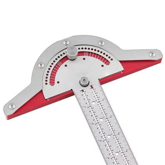 Woodworking Edge Ruler Protractor Angle Measuring Tool Carpenter - 15 inch