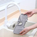 Kitchen Faucet Storage Rack Holder Soap Sponges Caddy Organizer Sink Basket Rack - Grey-7