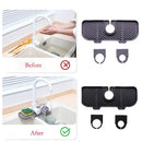 Kitchen Faucet Storage Rack Holder Soap Sponges Caddy Organizer Sink Basket Rack - Grey-11
