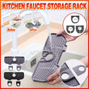 Kitchen Faucet Storage Rack Holder Soap Sponges Caddy Organizer Sink Basket Rack - Black-2