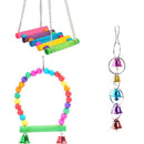 5PCS Hanging Parrot Toys Set with Swings and Ladders for Budgies Cockatiels Cages-11