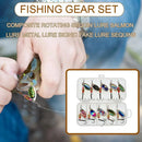10/16PCS Fishing Lure Spinners Baits Spoon Set with Tackle Bag Trout Bass Tackle - A(16PCS)-11