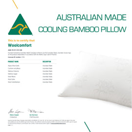 Luxor Australian Made Bamboo Cooling Pillow Standard Size Single Pack - 0