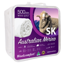 Woolcomfort Aus Made Merino Wool Quilt 500GSM 270x240cm Super King Size-1