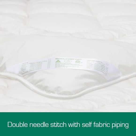 Woolcomfort Aus Made Merino Wool Quilt 500GSM 270x240cm Super King Size