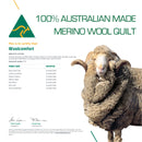Woolcomfort Aus Made Merino Wool Quilt 700GSM 140x210cm Single Size-2