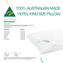 Luxor Australian Made Hotel King Size Pillow with 4cm Wall Twin Pack-2