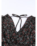 Azura Exchange Floral Ruffled Crop Top and Maxi Skirt Set - M-1