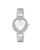 Silver Fashion Watch with Rhinestone Detail One Size Women-1