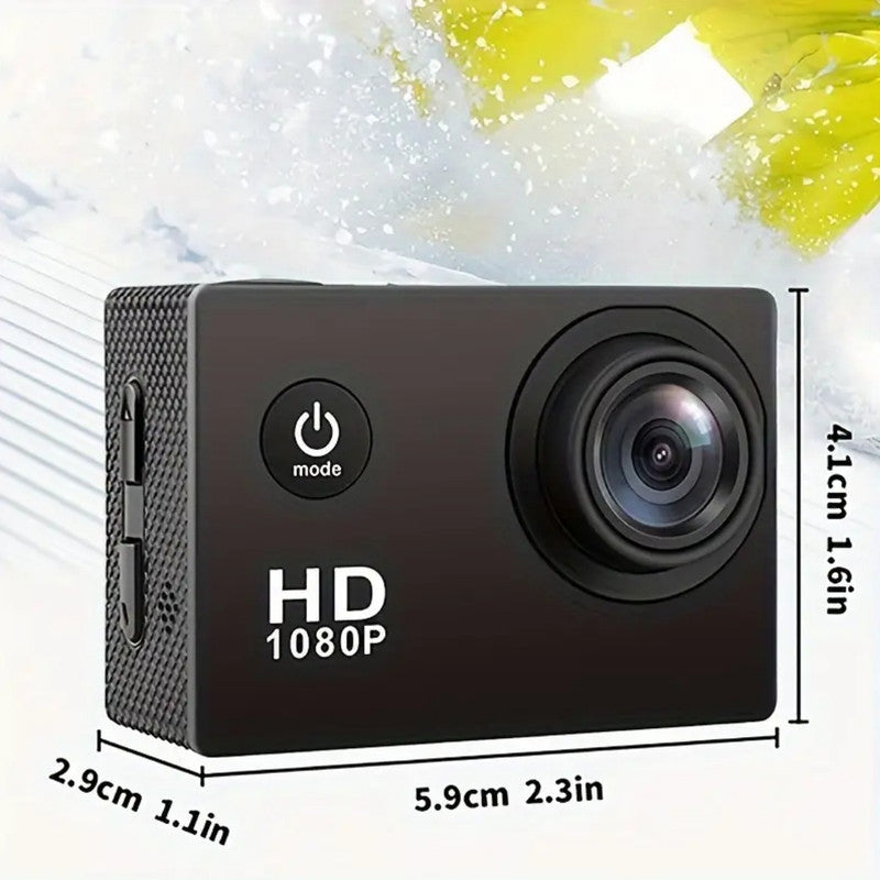 Action Camera 4K HD 16MP WiFi Waterproof 30M Sports Camera With 140° Wide Angle YELLOW COLOUR - 0