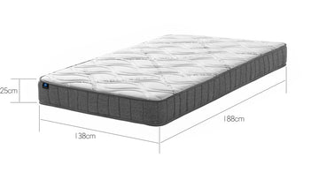 LUNALAND Easeful Eco Spay Foam Pocket Spring 20CM Double Hybrid Mattress - 0