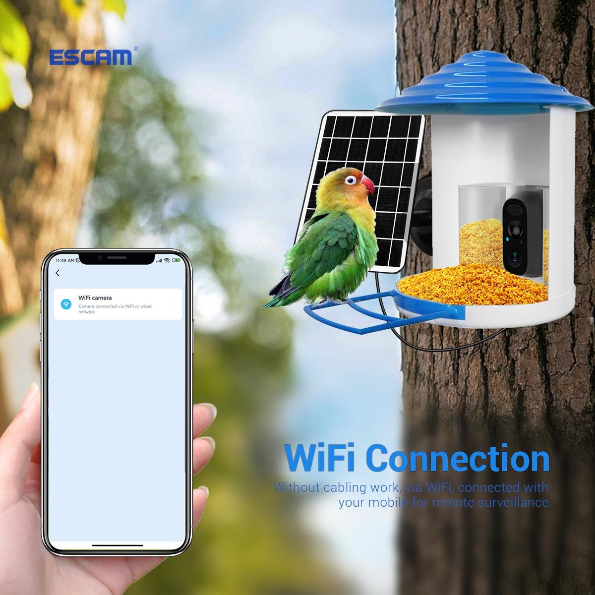 2Mp Wifi Camera With Ai Bird Recognition And Pir Motion Detection